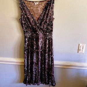 Fun (and comfortable) brown and cream dress